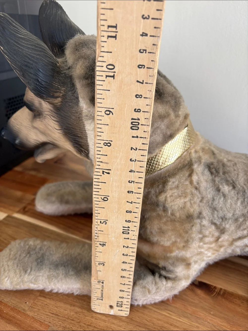 Vintage LARGE 1967 My Toy Plush Pal Rubber Face German Shepherd Rin Tin Tin